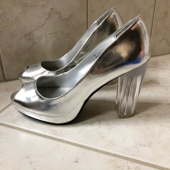 clear heels size 6